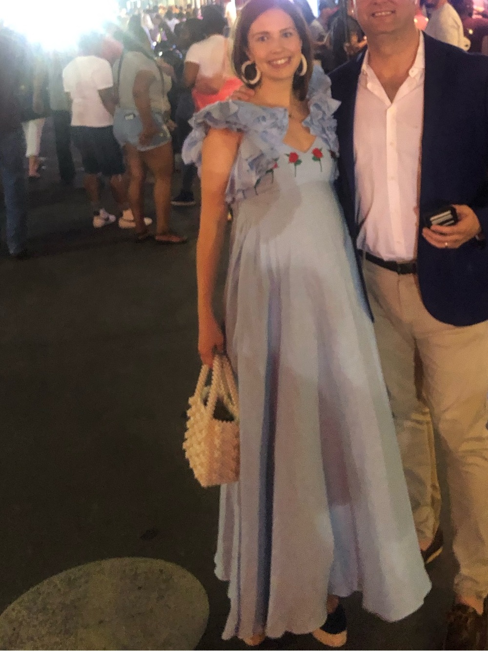 Fanm Mon embroidered linen midi dress with ruffle sleeves - Picture 4 of 4